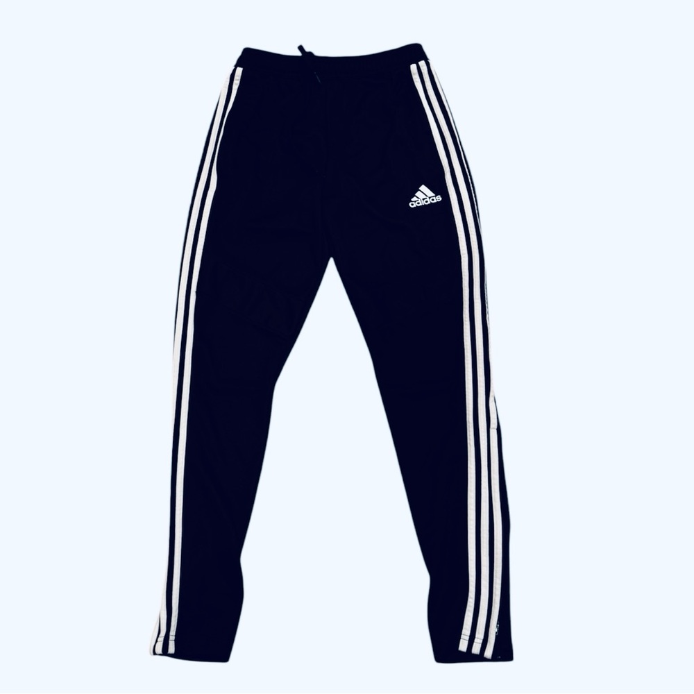 Adidas Black Track Pants Athletic Ankle Zips S